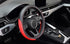 LABBYWAY Microfiber Leather Auto Car Steering Wheel Cover, Universal 15 Inch Anti-Slip Wheel Protector, Red...