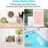 WXJ13 36 Packs Mini Easel Stands Acrylic Card Display Stands Photo Holder Mini Clear Coin Holder Place Card Holder Baseball Sports Card Holder for...