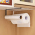 Paper Towel Holder Under Cabinet, Tissue Storage Rack Dispenser Kitchen Cling Film Shelf Free Punch Sliding Wall Mount Roll Hanger Organizer for U...