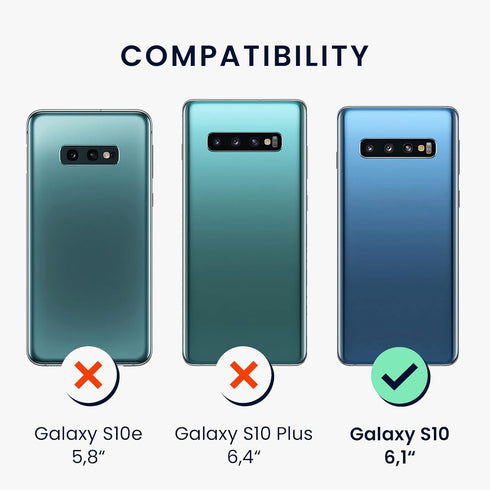 kwmobile Case Compatible with Samsung Galaxy S10 Case - TPU Silicone Phone Cover with Soft Finish - Forest Green...