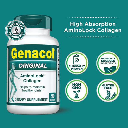 Genacol Original – Collagen Supplement with Ultra-Hydrolyzed Collagen Peptides, Maintains Joint Health, for Joints & Knees, 90 Capsules (30-Day Su...