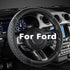 West Llama Car Steering Wheel Cover for Ford Escape,Explorer,Fusion,Focus,Bronco,Transit,Edge(Diamond Quilted - Black+Gray- Standard Size)...