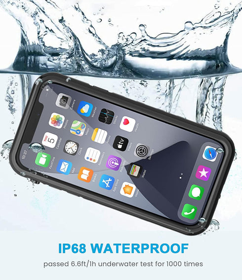 iPhone X/Xs Waterproof case Life Snowproof Dirtproof Shockproof Cover for iphone X/Xs 5.8‘’ (BLACK)...