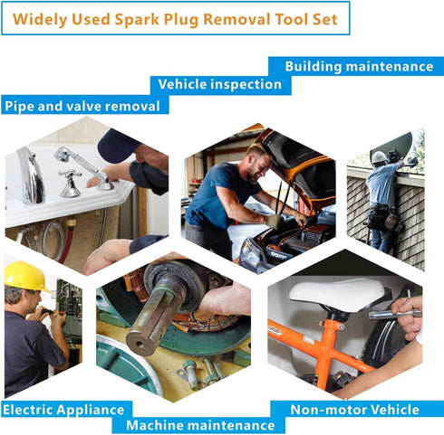 10Pcs Dual-Ended Shower Valve Socket Wrench Set Faucet Nut Removal Tool for Removing Tub & Shower Valve Plumbers Socket Set Compatible Extended Sp...