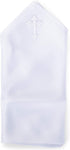 Boy's First Communion White Crucifix 10 x 10 Satin Pocket Square...