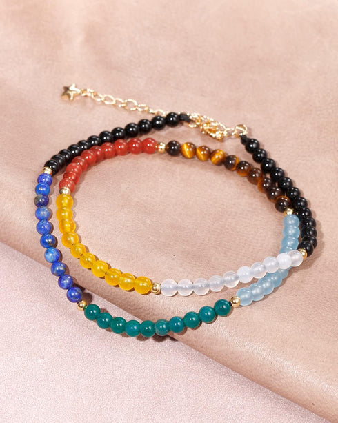 Jewever 7 Chakra Choker Necklace for Women Crystals and Healing Stones Balance Meditation Yoga Worry Stone Jewelry Gifts (16"+2")...