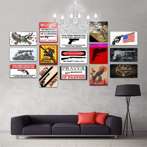 Bayyon Vintage Metal Tin Sign - Area 51 No Trespassing - 7.8 x 11.8 inches - Brown/Silver - Home, Office, Bar, Garage...