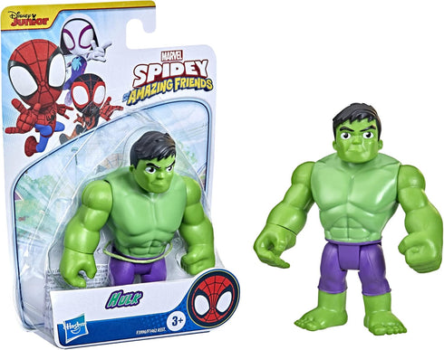 Spidey and His Amazing Friends Marvel Hulk Hero Figure Toy,4-Inch Scale Super Hero Action Figure for Kids Ages 3 and Up,(F3996)...