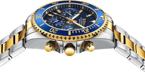 BIDEN Mens Watches Chronograph Stainless Steel Waterproof Date Analog Quartz Watch Business Wrist Watches for Men...