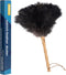 Ostrich Feather Duster, 16 inch Black Genuine Ostrich Feathers with Wood Handle, Reusable Car Dusters, Eco-Friendly Cleaning Handheld Dusters for ...