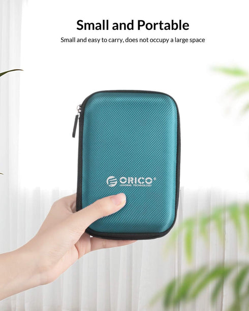 ORICO Hard Drive Case 2.5 inch External Drive Storage Carrying Bag Waterproof Shockproof with Inner Size 5.5x3.5x1.0inch for Organizing HDD and El...