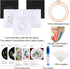 FEPITO 5 Sets Embroidery Starter Kit with Pattern and Instructions Cross Stitch Kit Including 5 Pcs Embroidery Clothes with Floral Pattern, 2 Pcs ...