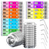 Grub Screws Set, Flat Head Socket Hex Grub Screw Set M2/M3/M4/M5/M6/M8 Metric Stainless Cup Grub Screws Assortment Kit for Door Handles, Home Repa...