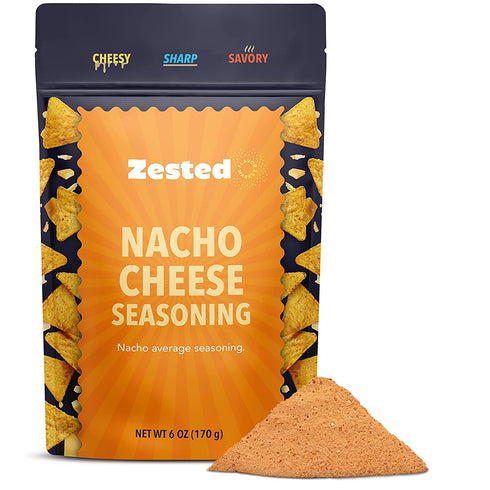 Nacho Cheese Seasoning - XL 6 oz Bag - Zested Mega Cheese Flavor in Every Bite - Gluten-Free and Nut-Free - Goes Great On Snacks, Appetizers, Dips...