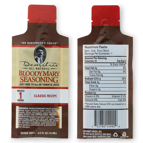 Demitri's Bloody Mary Seasoning Classic Recipe - Bloody Mary Mix - Concentrated Drink Mixer - Bold Rich Flavor - Perfect for Home Brunch Parties &...