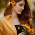 HAIAISO Sunflower Dangle Drop Earrings Sunflower Necklace for Women Handmade Sunflower Jewelry Set Gift...