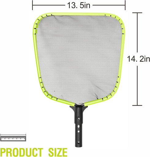 Pool Skimmer Net Heavy Duty, Aluminum Reinforced Frame Pool Cleaning Net, Super Sturdy & Durable Pool Nets for Cleaning...