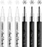 Paint Pen White Black Acrylic Marker Set for Rock Wooden Tire Metal Leather Glass Painting, 0.7mm Fine Point Quick Drying (3pcs Black +3pcs White)...