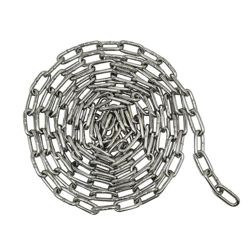 SUS304 Stainless Steel Chain Metal Chain Link Chain Small Light Duty Chain Utility Chain for Home Outdoor Camping Hanging Pet Chain Prevention The...