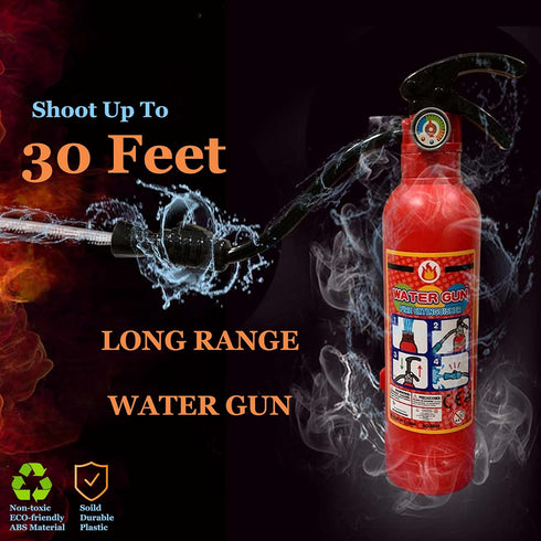 2 Pack Toy Fire Extinguisher Firefighter Role Play Toys for Kids, Small Water Gun Squirt Toys Gifts for Boys Girls Pool Beach Outdoor Play, Firema...
