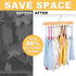 Tank Top Hanger with Premium Wood, 20 Large Capacity, Space Saving,360 Degree Rotating, Foldable Metal Hooks, Tank Tops...