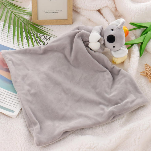 Apricot Lamb Stuffed Animals Security Blanket Gray Koala Infant Nursery Character Blanket Luxury Snuggler Plush (Gray Koala,)...