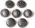 YaHoGa 10PCS 1 Inch (25mm) Large Antique Metal Buttons with Shank for Blazers,Suits,Jackets (Antique Silver)...