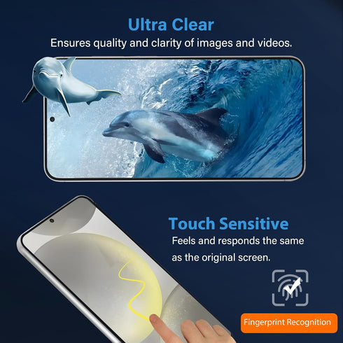 bersem [2 Pack Tempered Glass Screen Protector Compatible with Samsung Galaxy S24 Plus 5G, Auto-Alignment Kit, Bubbles Free, Case Friendly, Anti-S...