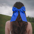 4 Inch x 24 Yard Royal Blue Satin Ribbon Single Face Solid Color Fabric Ribbons for Chair Sash Cutting Ceremony Gift Wrapping Craft DIY Sewing Car...