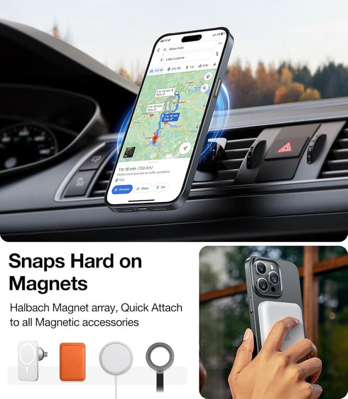 TORRAS Magnetic Slim-Fit for iPhone 15 Pro Max Case, Ultra-Thin 15 ProMax Phone Case Compatible with MagSafe, Lightweight Anti-Scratch Matte Hard ...