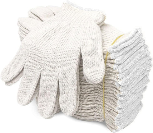 Evridwear Cotton Polyester String Knit Shell Safety Protection Work Gloves for Painter Mechanic Industrial Warehouse Gardening Construction Men & ...