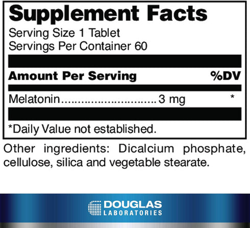 Douglas Laboratories Melatonin Prolonged Release - 3 mg Melatonin - Sleep Support Supplement - for Hormone Balance, Relaxation, Antioxidants & Imm...