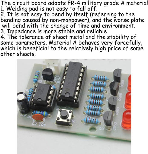 2Sets Electronic Dice Board Kit LED Circuit DIY Kit Student Electronic Learning...