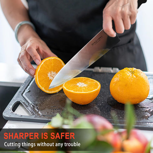 Chef Knife,10 inch High Carbon Stainless Steel Kitchen Knife, Sharp Cutting Knife W/Ergonomic Handle for Household or Business (Black)...
