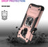 IKAZZ for Galaxy S9 Case,Dual Layer Soft Flexible TPU and Hard PC Anti-Slip Full-Body Rugged Protective Phone Cover with Magnetic Kickstand Rose G...