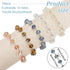 PH PandaHall 5 Strands 3.3 Feet Electroplate Glass Beads Faceted Crystal Glass Beads Chain with Platinum Eye Pin for Necklaces Bracelets Jewelry M...