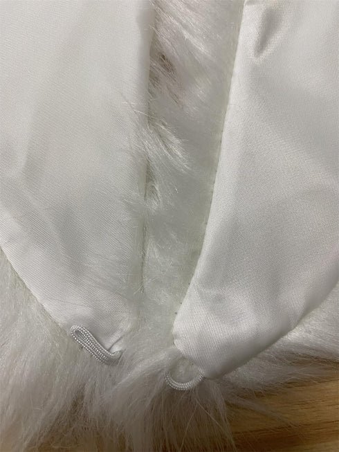 Long Men Women Faux Fur Collar Winter Warm Wrap Stole Scarf Shawl Shrug...