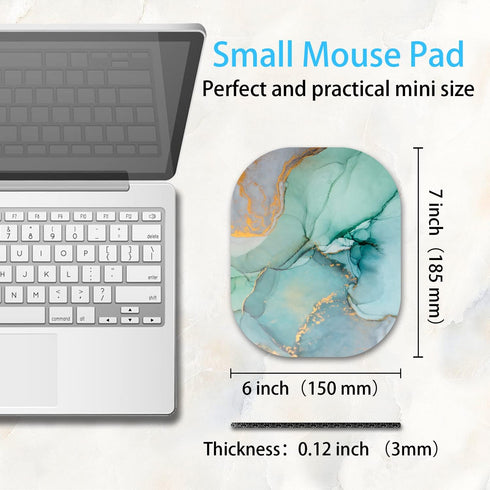 Small Mouse Pad?Mini Mouse Pad 6 x 7 Inch?for Laptop Keyboard Tray Wireless Mouse Home Office Travel?with Non-Slip Rubber Base, Waterproof Mouse M...