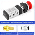 TAILONZ PNEUMATIC 1/4”NPT Automatic reset type Push Button 5 Way 2 Position Pneumatic Control Mechanical Valve...