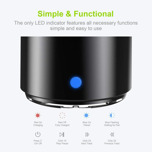 EWA Travel Case Packed, A106 Pro Portable Bluetooth Speaker with Custom Bass Radiator, Brief Design, IP67 Waterproof, Perfect Mini Speaker for Sho...