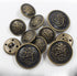 11 Pieces Vintage Antique Brass Metal Blazer Button Set - King's Crowned, Vine Crest - for Blazer, Suits, Sport(Bronze 15MM 20MM)...