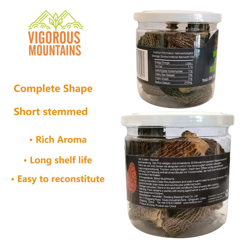 VIGOROUS MOUNTAINS Dried Morel Mushrooms (1 Ounce)...