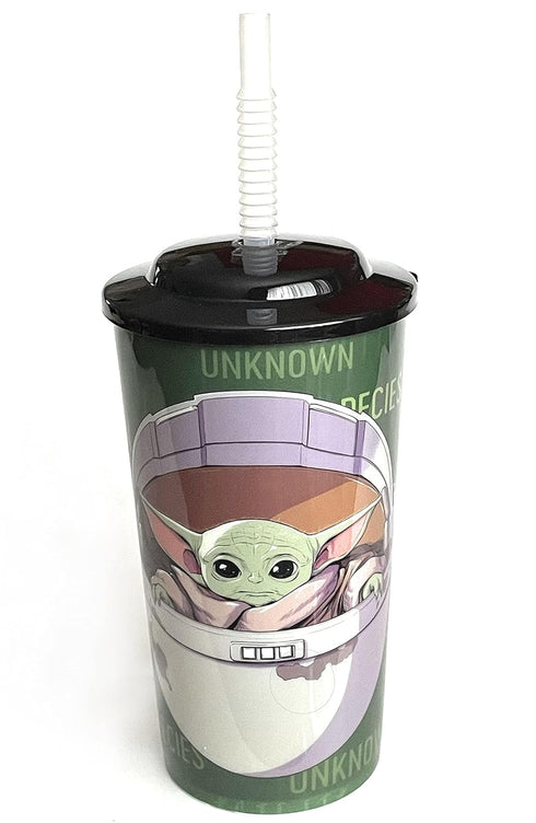 Funky Star Wars The Child Baby Yoda 16 oz. Sports Tumbler with Lid and Straw...