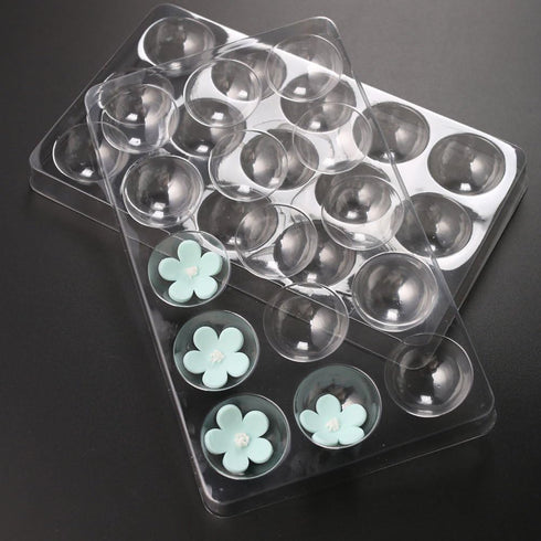 2 Pcs Set 15 Cavity Sugar Flower Fondant Drying Shaping Plate Plastic Sugar Flower Fondant Forming Shaping Mold-no flower...