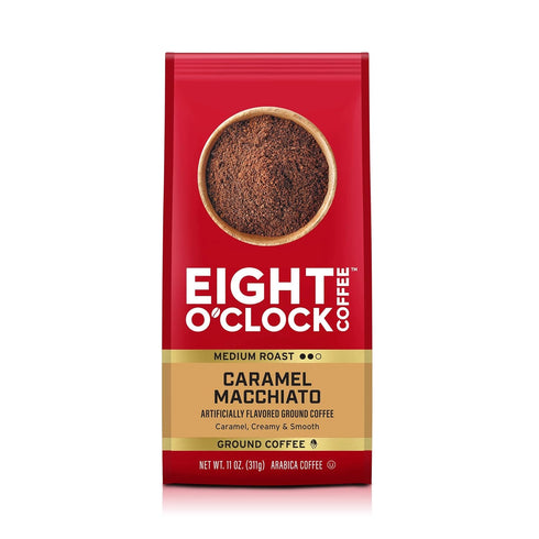 Eight O'Clock Coffee Caramel Macchiato, 11 Ounce (Pack of 1) Medium Roast 100% Arabica Ground Coffee, Caramel, Creamy, Smooth...