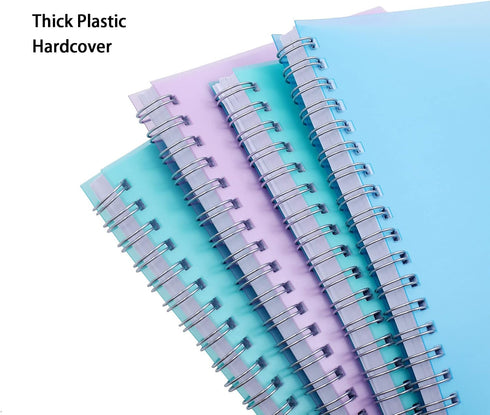 Spiral Notebook, 4 Pack A5 Aesthetic College Ruled - Lined Journals Notebooks, Cute Office Supplies Notebooks for Work, Study, and Notes, 640 Page...