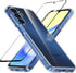 for Galaxy A15 5G Case,Premium PC+TPU Shockproof Protective Phone Case Cover with Tempered Glass Screen Protector for A15 2023 4G (Clear, A15)......