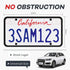 Aujen Silicone License Plate Frames, 1 Pack Black Side-Opening License Bracket Holder with Easy Installation, License Plate Frame Without Obstruct...