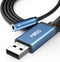 MillSO USB to 3.5mm Audio Jack Adapter, Sapphire Blue TRRS USB to AUX Audio Jack External Stereo Sound Card for Headphone, Speaker, PS4, PC, Lapto...