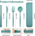 Reusable Utensils Set with Case, 4 Sets Portable Knives Spoons and Forks Chopsticks Travel Cutlery Set for Lunch Box Accessories, Plastic Camping ...